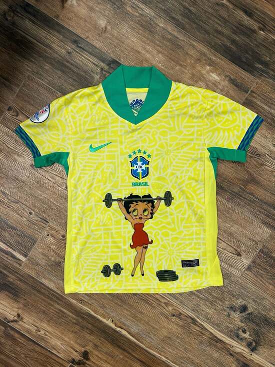 Nike Other - Nike Brazil Neymar Jr 10 Copa America 2024 Betty Boop Custom Soccer Jersey